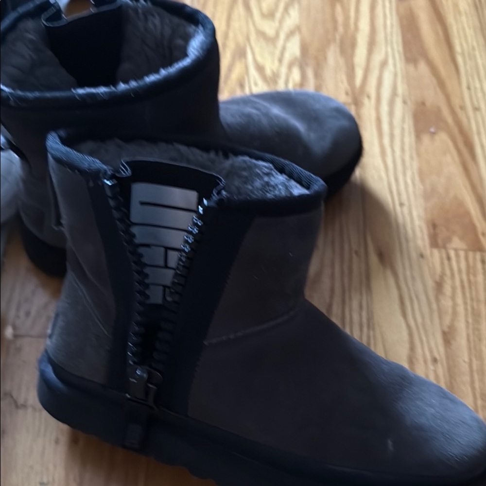 UGG Gray Zippered Boots